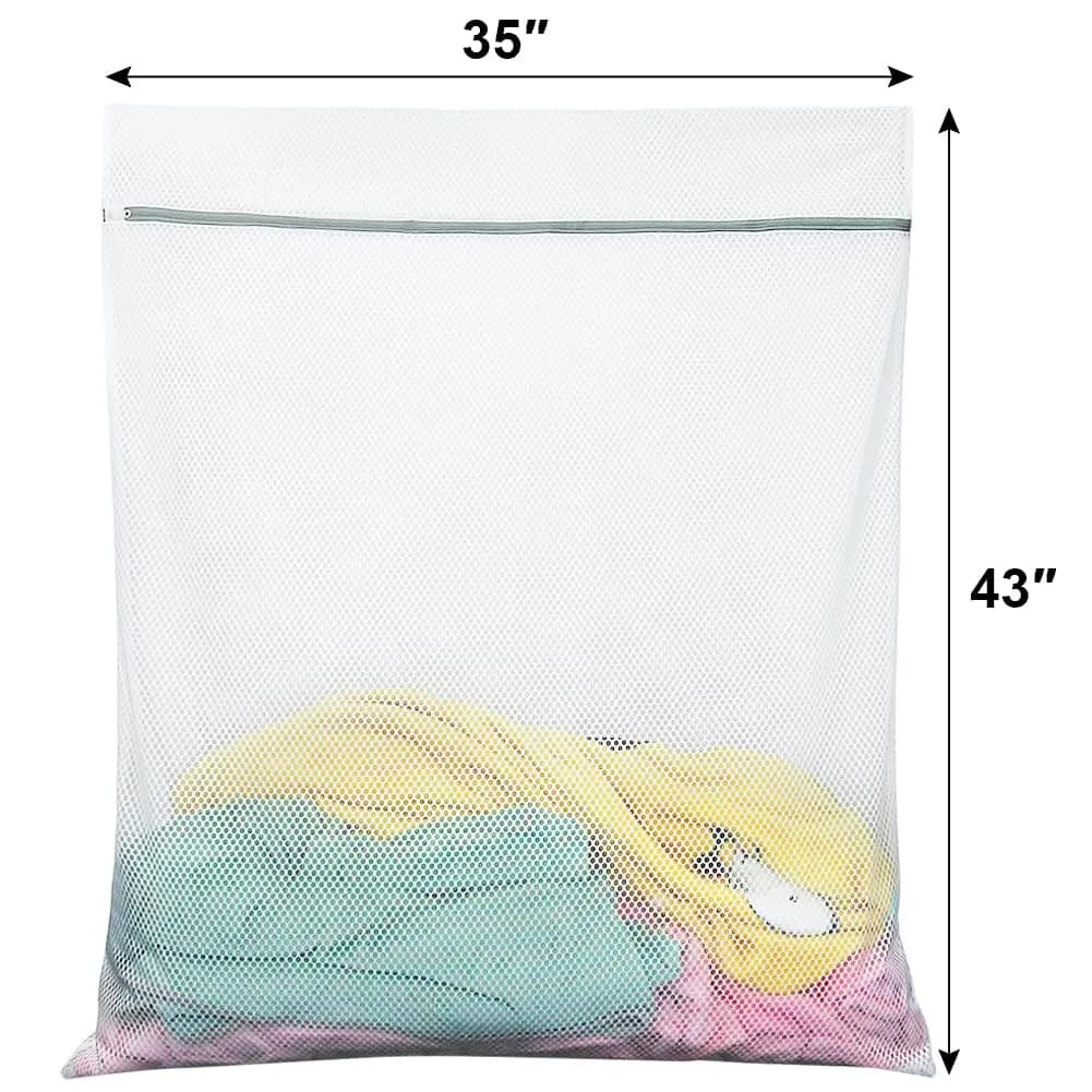 Vivifying XXXL Honeycomb Mesh Laundry Bags (35" x 43") - 2 Pack, Extra Large for Coats & Blankets - view 2