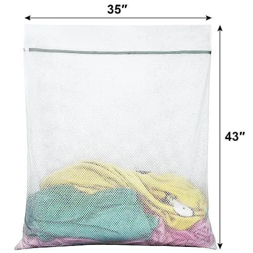 Vivifying Honeycomb Mesh Laundry Bags XXXL Extra Large 109cm x 89cm (2-Pack, White) | Protects Delicates & Bedding in Indian Washers thumbnail 2