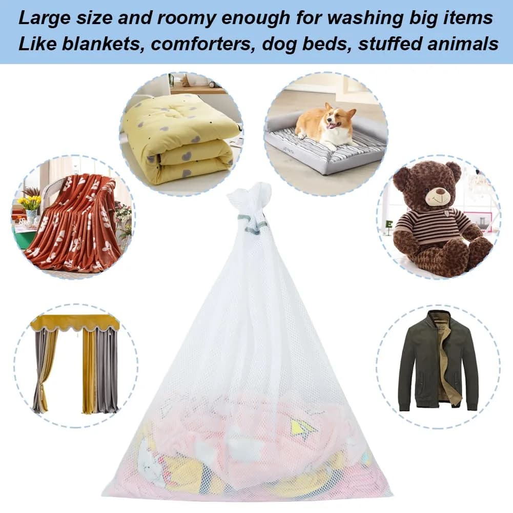 Vivifying XXXL Honeycomb Mesh Laundry Bags (35" x 43") - 2 Pack, Extra Large for Coats & Blankets - view 4