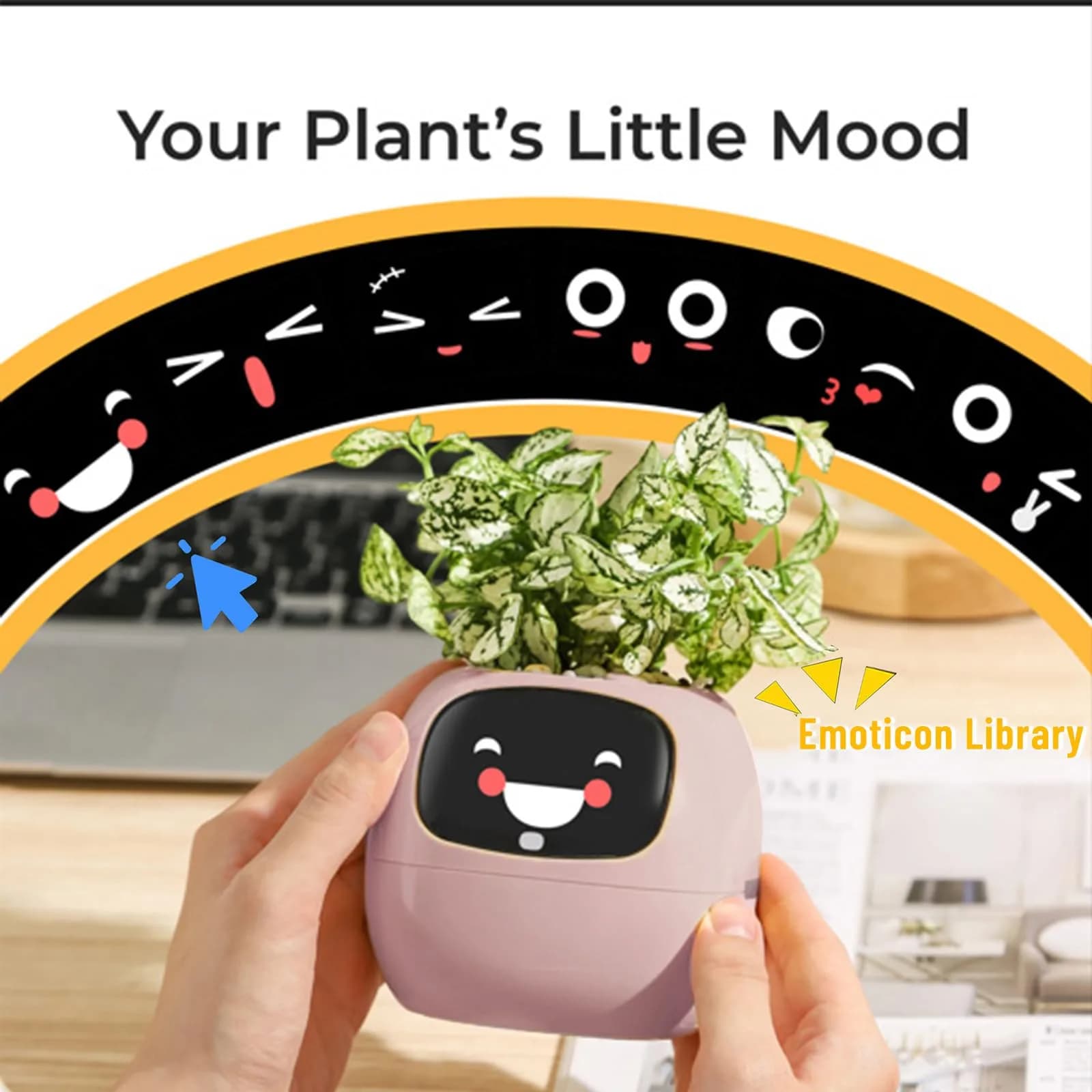 Itigoitie Smart Flowerpot 100ml (3.38 Fl Oz) | Interactive Plant Care with AI & Digital Display - view 4
