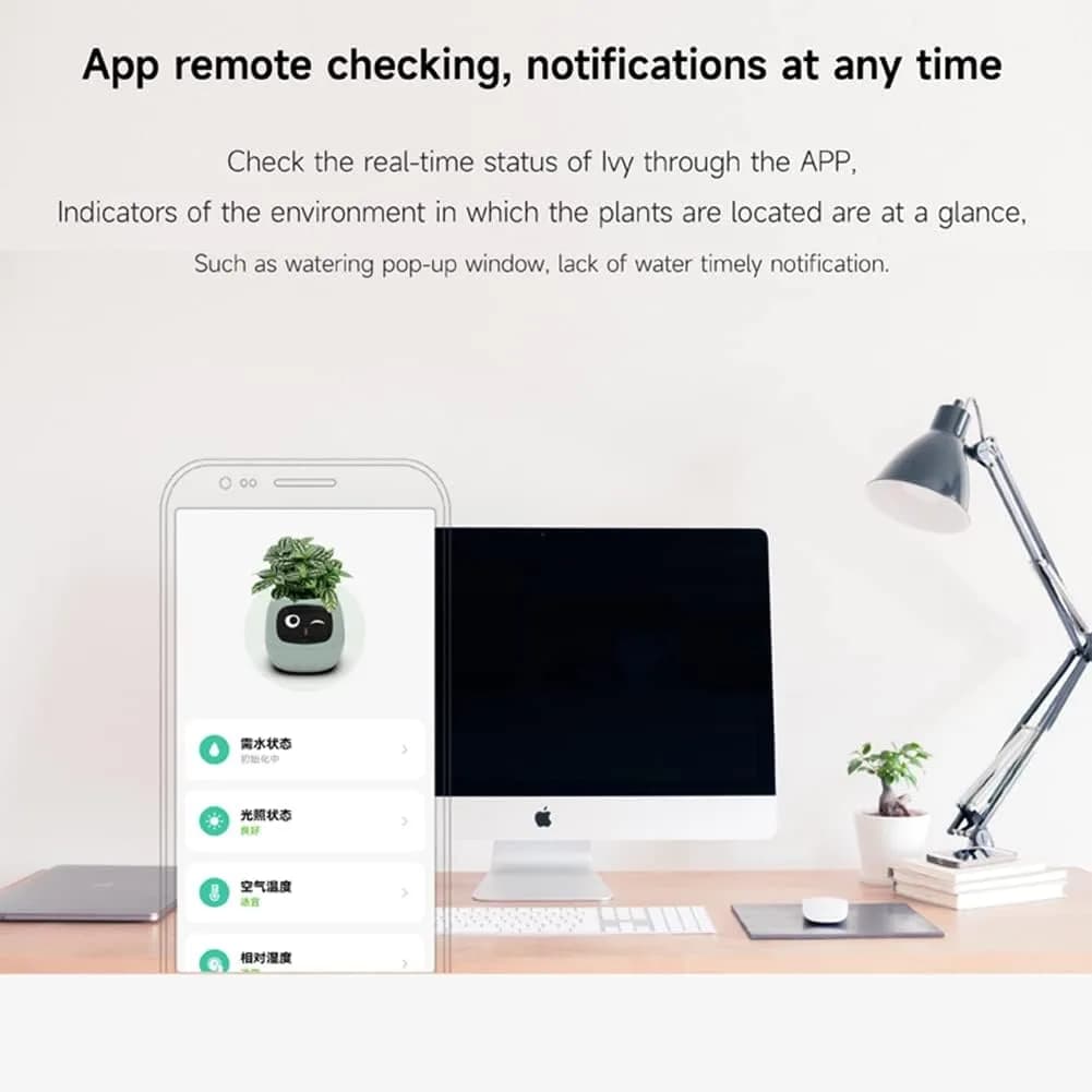 Itigoitie Smart Flowerpot 100ml (3.38 Fl Oz) | Interactive Plant Care with AI & Digital Display - view 8