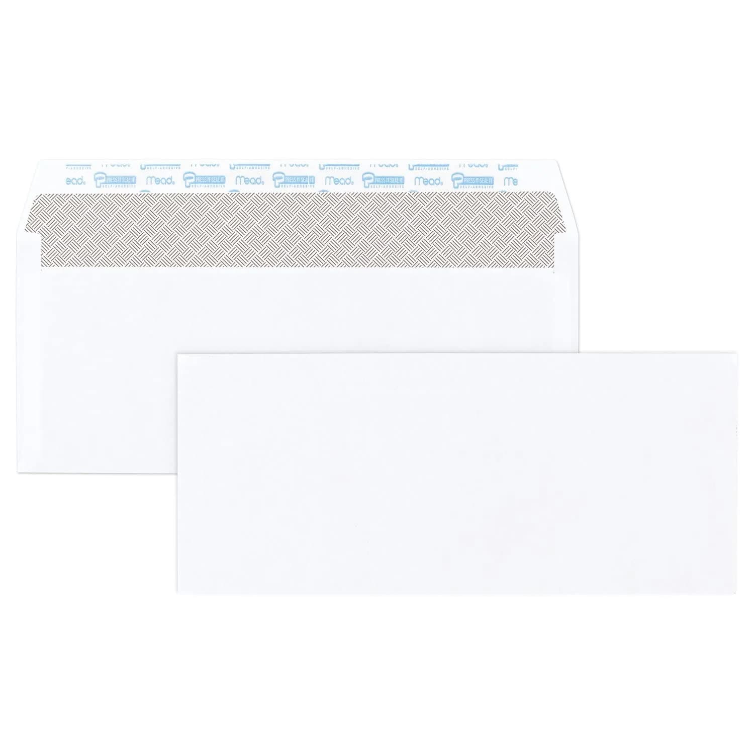 Mead #10 Security Business Envelopes Letter Size (4-1/8" x 9-1/2") - 200 Count | Peel and Seal Privacy Lined Mailing Envelopes - view 5