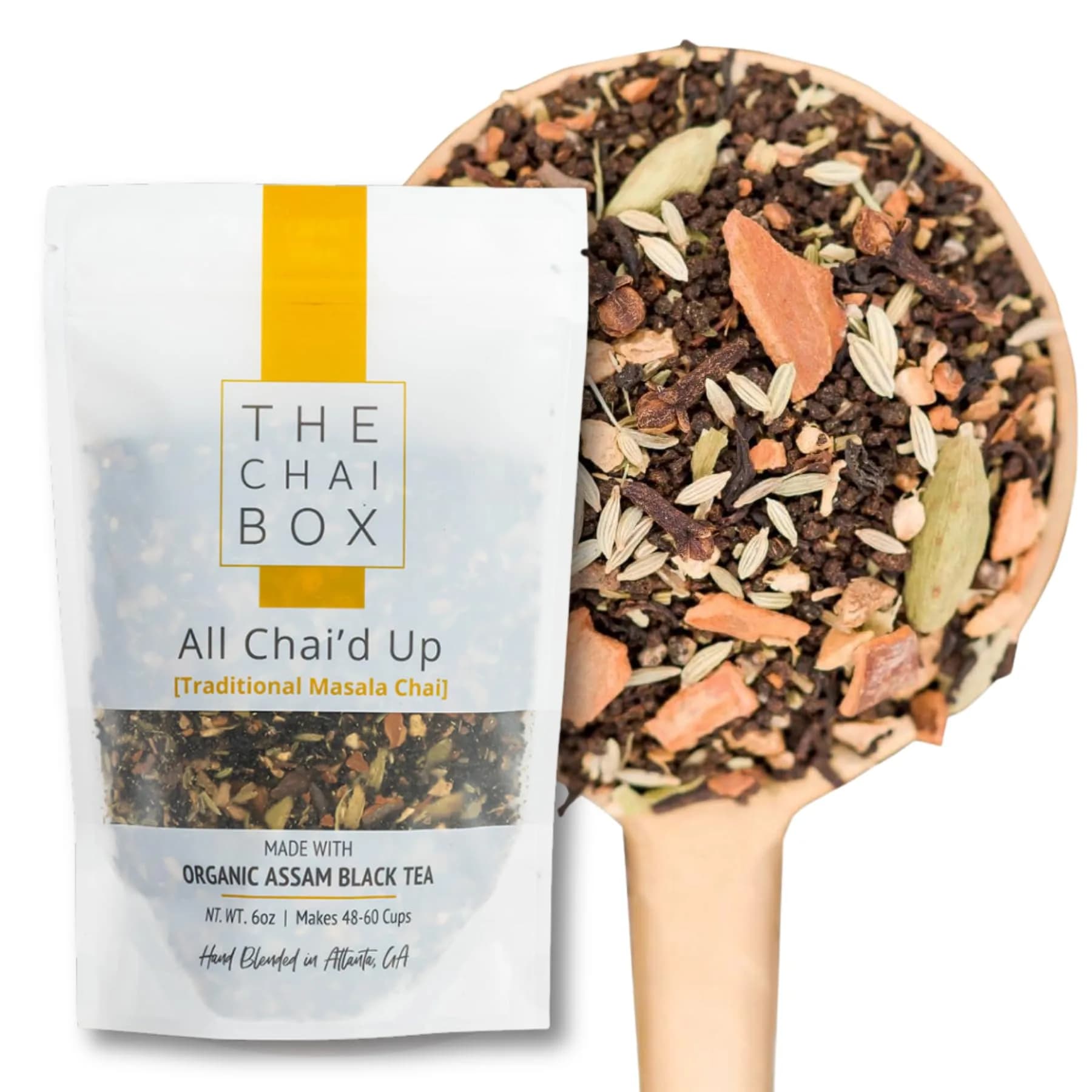 The Chai Box Traditional Masala Chai 6 Oz | Organic Black Tea with Spices