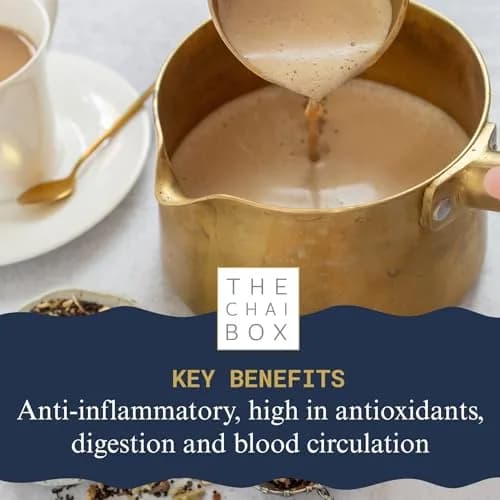 The Chai Box Traditional Ginger & Fennel Chai - 2.5 Oz | Organic Black Tea with Whole Spices thumbnail 7