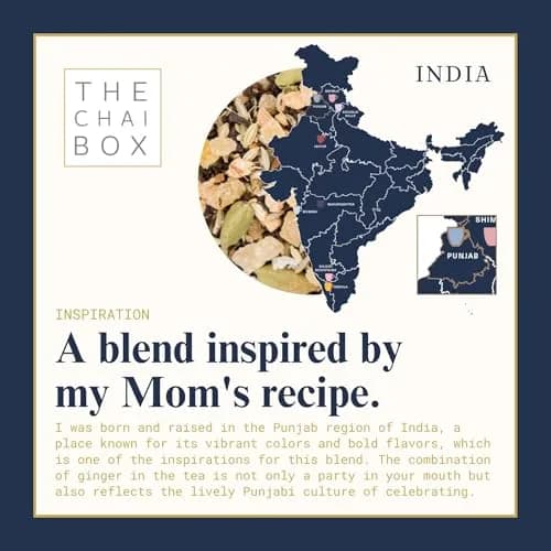 The Chai Box Traditional Ginger & Fennel Chai - 2.5 Oz | Organic Black Tea with Whole Spices thumbnail 4