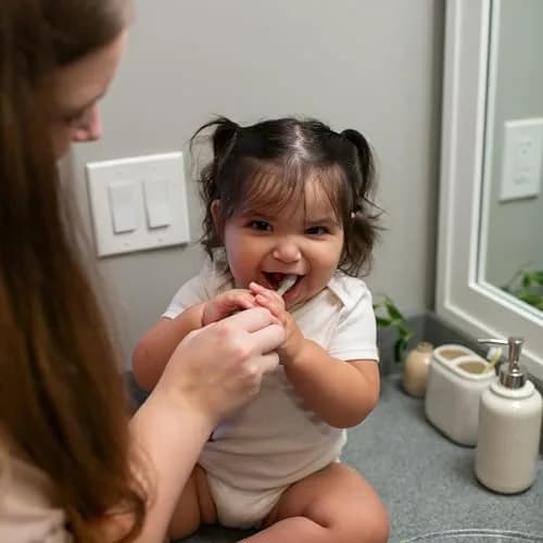 Dr. Brown's Infant-to-Toddler Toothbrush, Mint Elephant, 0-3 Years | BPA-Free, Soft Bristles thumbnail 9
