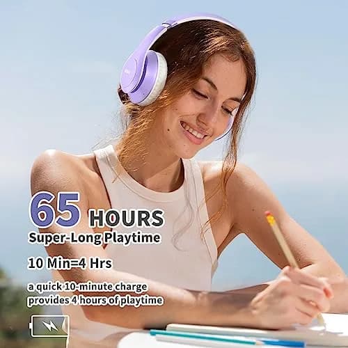 Uliptz Bluetooth Headphones Over Ear, Wireless HiFi Stereo Foldable Headset with 65H Playtime & 6 EQ Modes | 40mm Drivers thumbnail 5