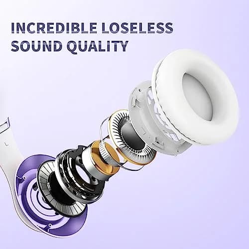 Uliptz Bluetooth Headphones Over Ear, Wireless HiFi Stereo Foldable Headset with 65H Playtime & 6 EQ Modes | 40mm Drivers thumbnail 2