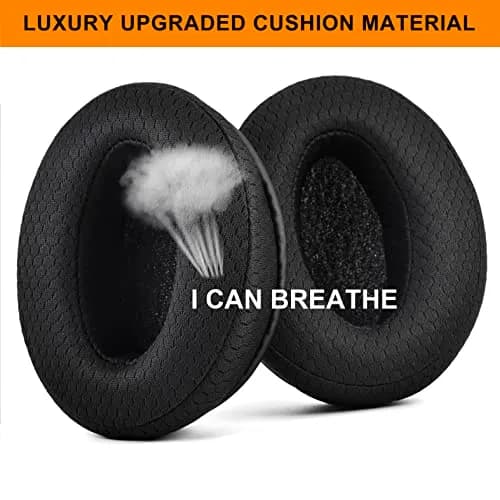 defean Breathable Fabric Replacement Ear Pads for Sennheiser HD 4.50BT, 4.40BT, 4.30G, 4.20S, 458BT, 450, 450BT, 350BT Headset | Noise Isolating Comfort thumbnail 4