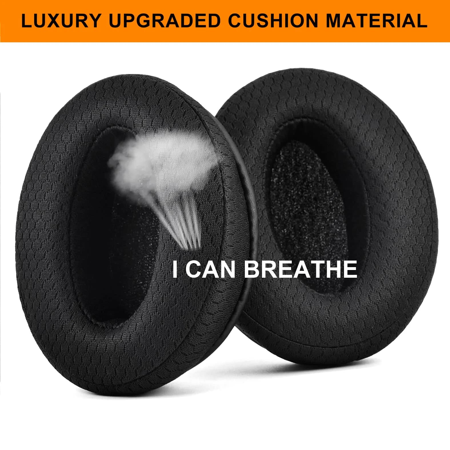 defean Breathable Fabric Replacement Ear Pads for Sennheiser HD 4.50BT, 4.40BT, 4.30G, 4.20S, 458BT, 450, 450BT, 350BT Headset | Noise Isolating Comfort - view 4