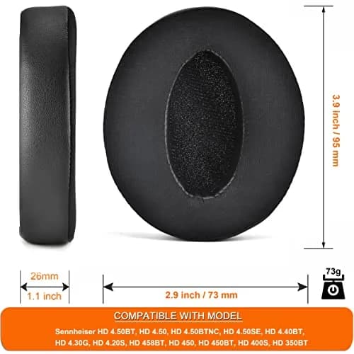 Defean Earpads for Sennheiser HD 4.50BT HD 4.40BT HD 4.30G HD 4.20S Headset | Noise Isolating Replacement Ear Cushions thumbnail 4