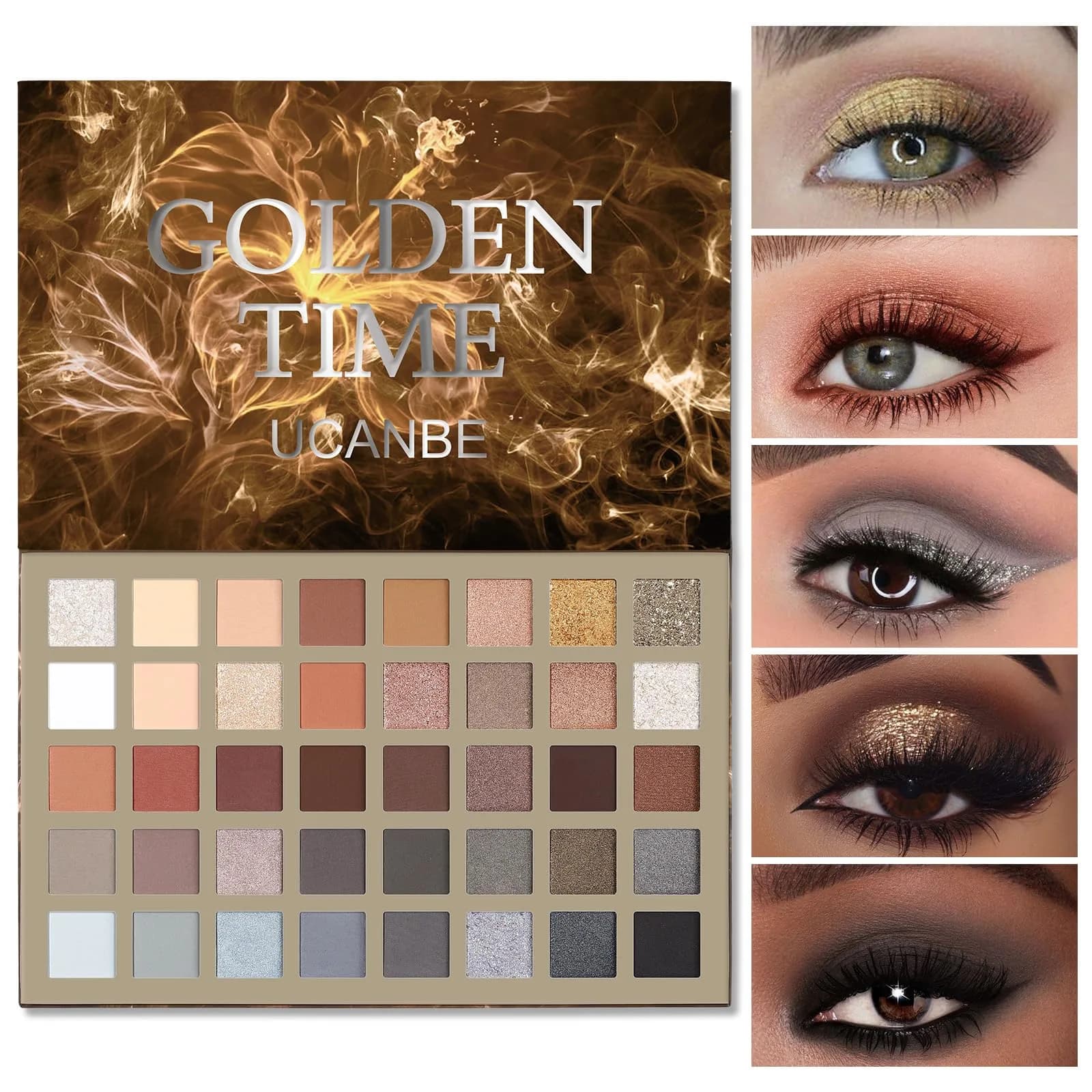 UCANBE Nude Eyeshadow Palette 40 Colors | Matte Shimmer Glitter Smoky Eye Makeup - main product image