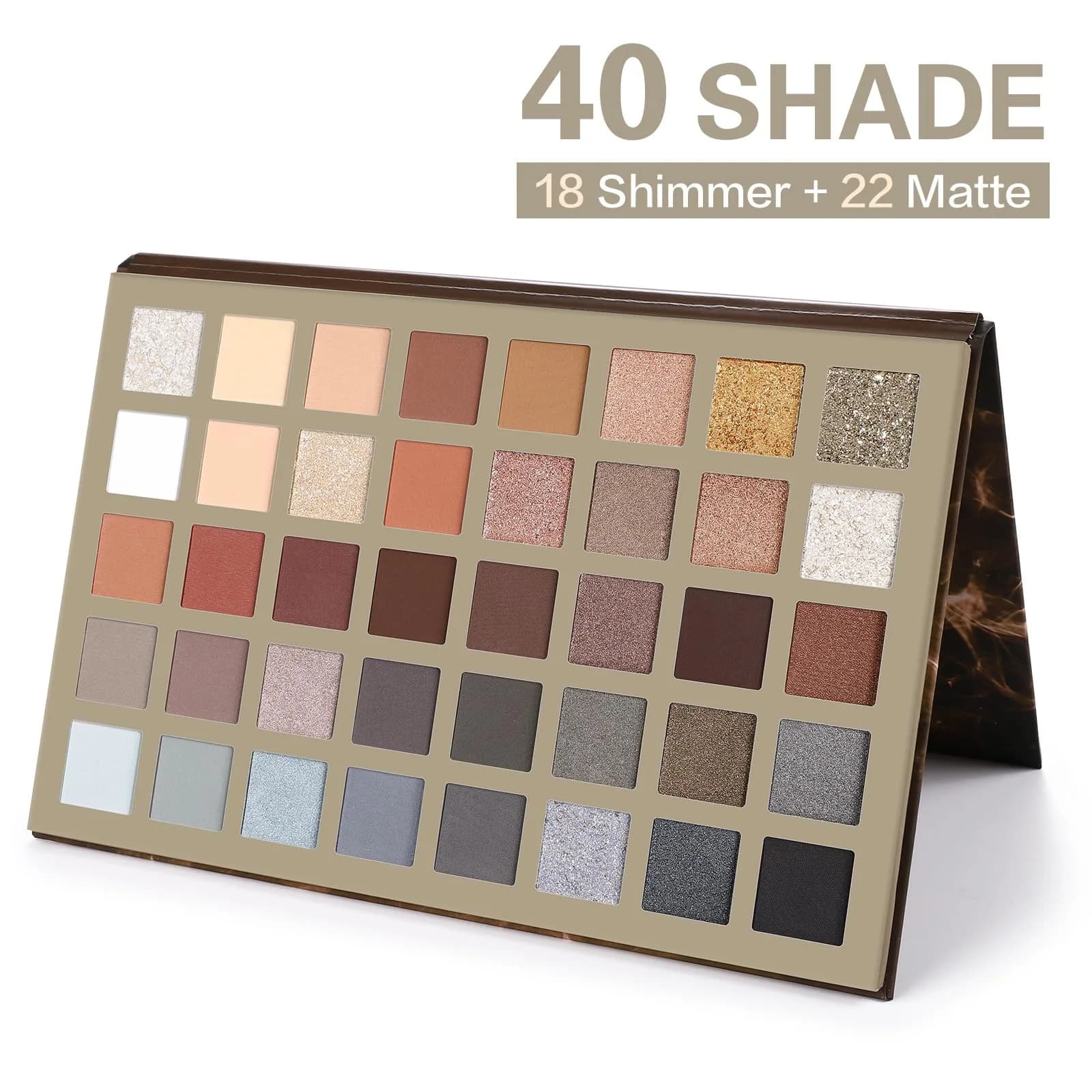 UCANBE Nude Eyeshadow Palette 40 Colors | Matte Shimmer Glitter Smoky Eye Makeup - view 2