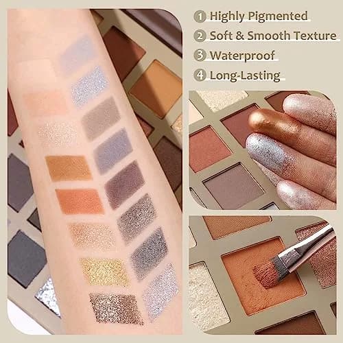 UCANBE Nude Eyeshadow Palette 40 Colors | Matte Shimmer Glitter Smoky Eye Makeup thumbnail 3
