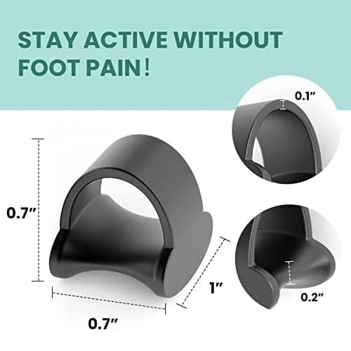 Welnove Pinky Toe Separator, 12 Pcs Black Gel Toe Spacers for Feet, Bunions, Overlapping Toes, Unisex, 1 Pack | Realign & Relieve Pressure thumbnail 5