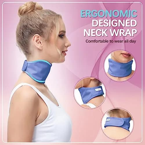 glitz Castor Oil Neck Wrap for Thyroid - Organic, Reusable, Leak-Proof, Violet | 50cm (19.68'') x 9cm (3.54'') thumbnail 5