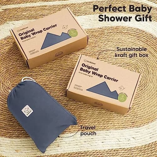 KeaBabies Original Baby Wrap Carrier Raven | Ergonomic, IHDI Certified, Breathable Fabric for Newborns to Toddlers thumbnail 9