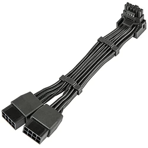 JOYJOM 12VHPWR 90° Adapter to 2X 8Pin | PCI-E 5.0 Extension for RTX 3090Ti & 4080 thumbnail 1