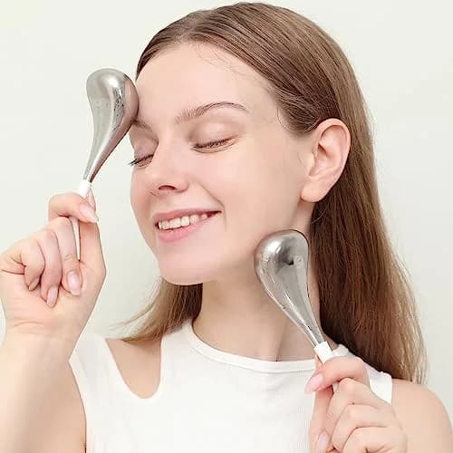 pfefe Ice Globes for Face Eyes, Cryo Sticks Facial Skin Care Tools with Storage Case, 2 Count (White) thumbnail 5
