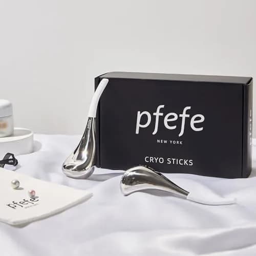 pfefe Ice Globes for Face Eyes, Cryo Sticks Facial Skin Care Tools with Storage Case, 2 Count (White) thumbnail 6