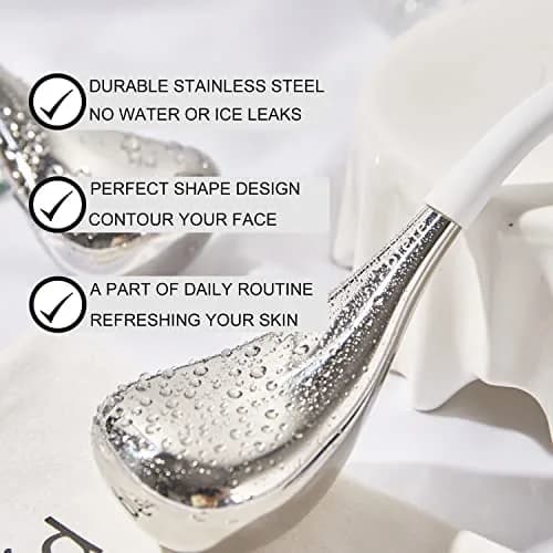 pfefe Ice Globes for Face Eyes, Cryo Sticks Facial Skin Care Tools with Storage Case, 2 Count (White) thumbnail 2