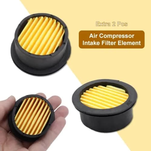 Joyangy 2-Pack 3/8" Straight Thread Air Compressor Intake Filter Silencer Muffler, 16mm Metal Filter Element thumbnail 5