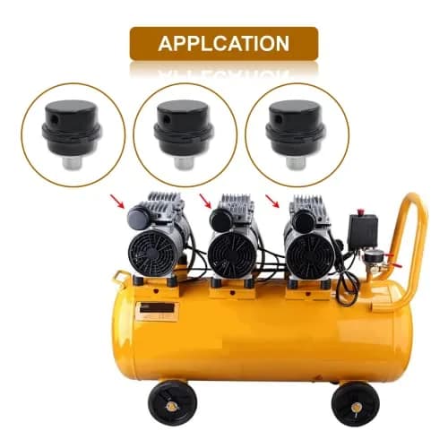 Joyangy 2-Pack 3/8" Straight Thread Air Compressor Intake Filter Silencer Muffler, 16mm Metal Filter Element thumbnail 6