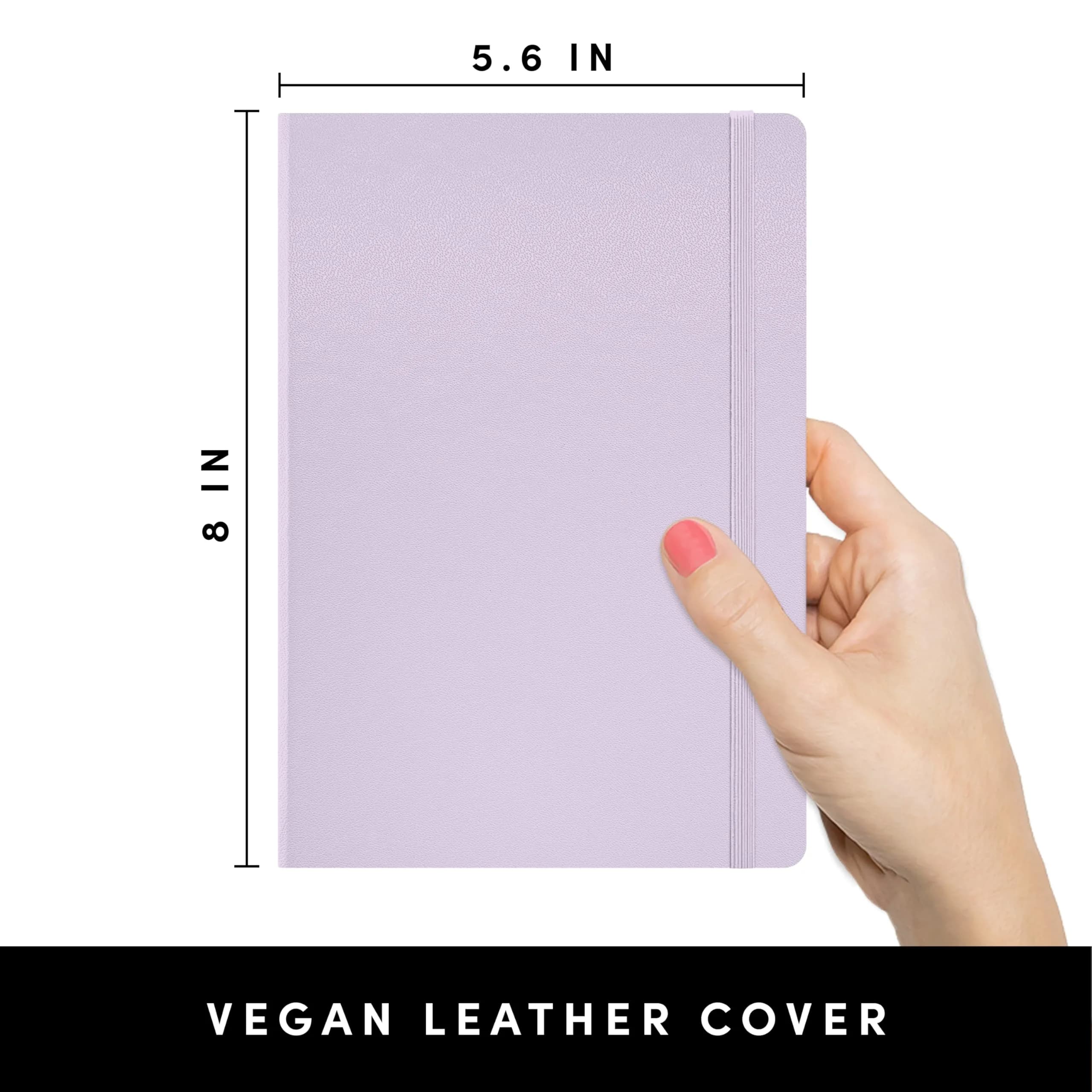 PAPERAGE Lined Journal Notebook Lavender 252 Pages 20cm x 14cm (8 in x 5.6 in) | Premium 100 GSM Acid-Free Paper - view 2