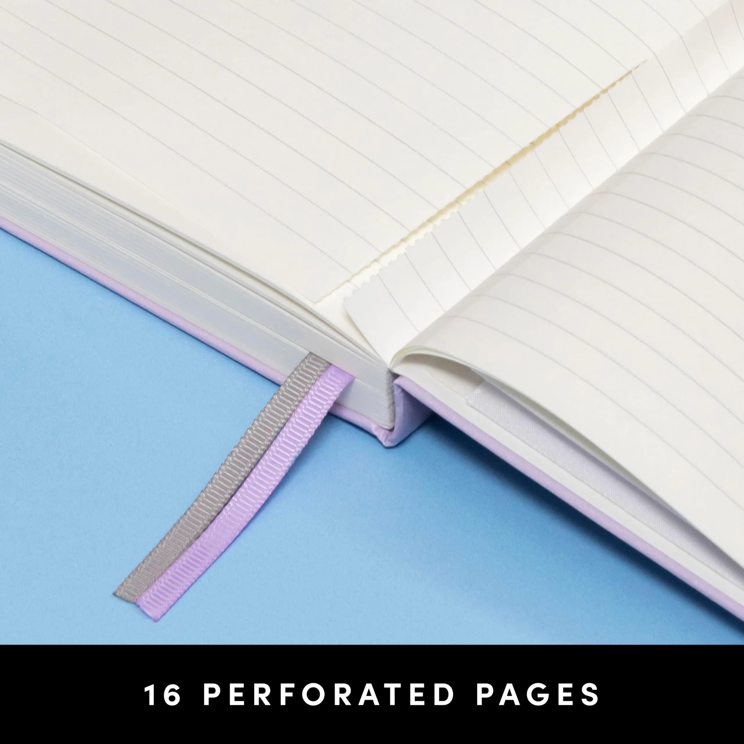 PAPERAGE Lined Journal Notebook Hardcover 252 Pages Navy | Acid-Free Paper for Smooth Writing - view 6