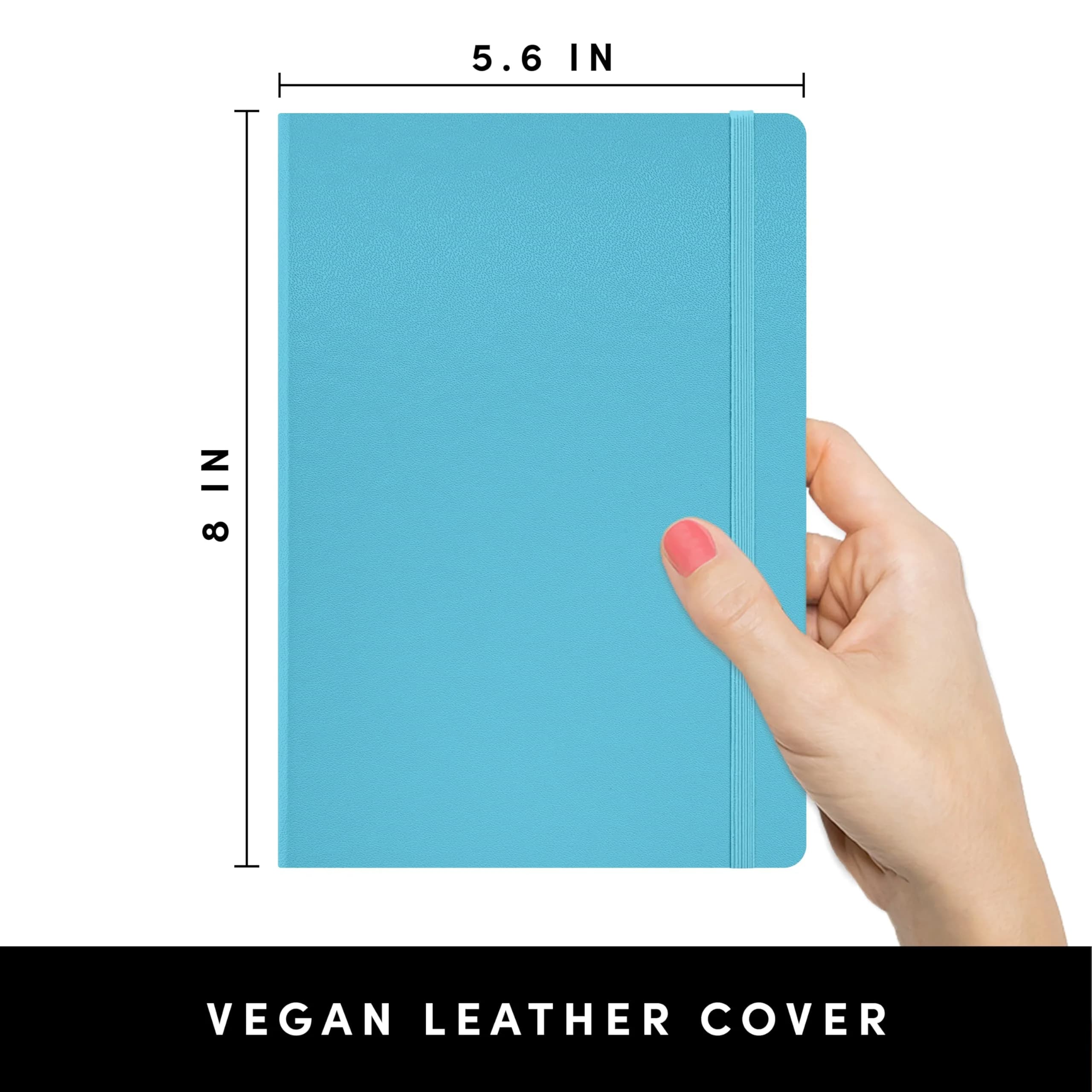 PAPERAGE Sky Blue Lined Journal Notebook, 252 Pages, 5.6" x 8", 100 GSM Paper | Premium Journal for Work, School & Note Taking - view 2