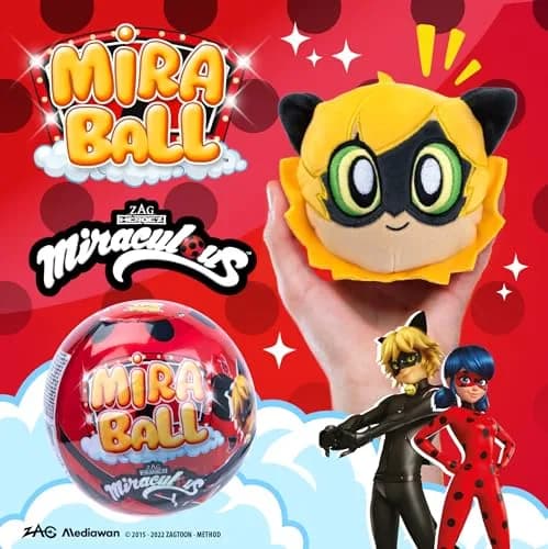 Miraculous Wyncor Ladybug 4-1 Surprise Miraball | 2.9" Plush & Metal Ball for Kids 3+ thumbnail 6