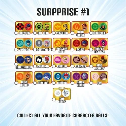 Miraculous Wyncor Ladybug 4-1 Surprise Miraball | 2.9" Plush & Metal Ball for Kids 3+ thumbnail 8