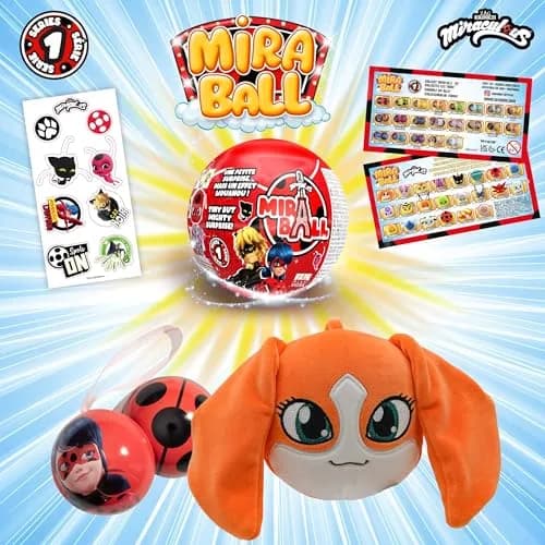 Miraculous Wyncor Ladybug 4-1 Surprise Miraball | 2.9" Plush & Metal Ball for Kids 3+ thumbnail 2