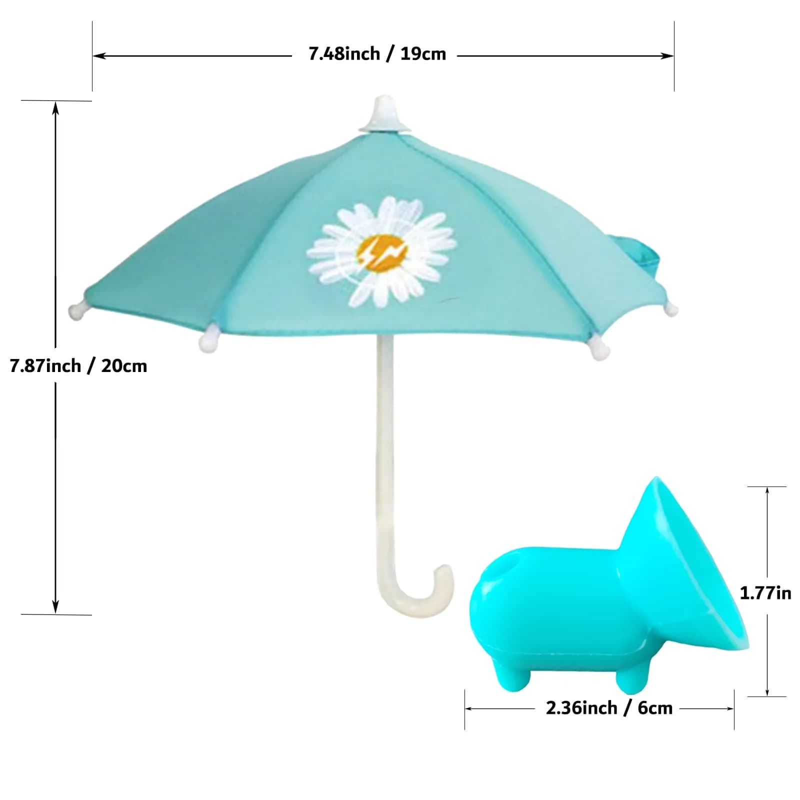 BEITESTAR Phone Umbrella for Sun | Cute Sun Shade & Stand for iPhone & Smartphones 7.48cm*7.78cm thumbnail 6