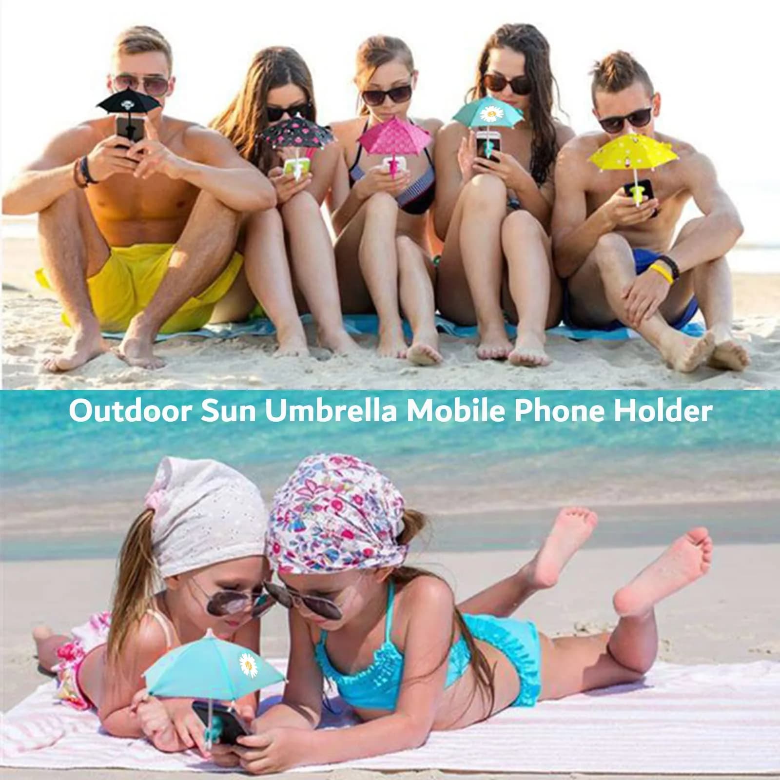 BEITESTAR Phone Umbrella for Sun | Cute Sun Shade & Stand for iPhone & Smartphones 7.48cm*7.78cm thumbnail 3