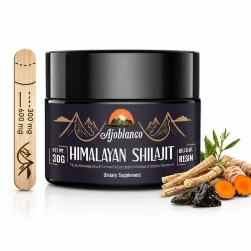 Ajoblanco Shilajit 600mg Himalayan Organic Resin | Energy & Immunity Support thumbnail 1