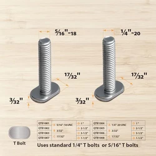 POWERTEC 71158-P3 Universal T-Track 48 Inch Double-Cut Profile 6 Pack | Aluminum Woodworking Jigs & Fixtures thumbnail 5