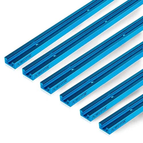POWERTEC 71158-P3 Universal T-Track 48 Inch Double-Cut Profile 6 Pack | Aluminum Woodworking Jigs & Fixtures thumbnail 1