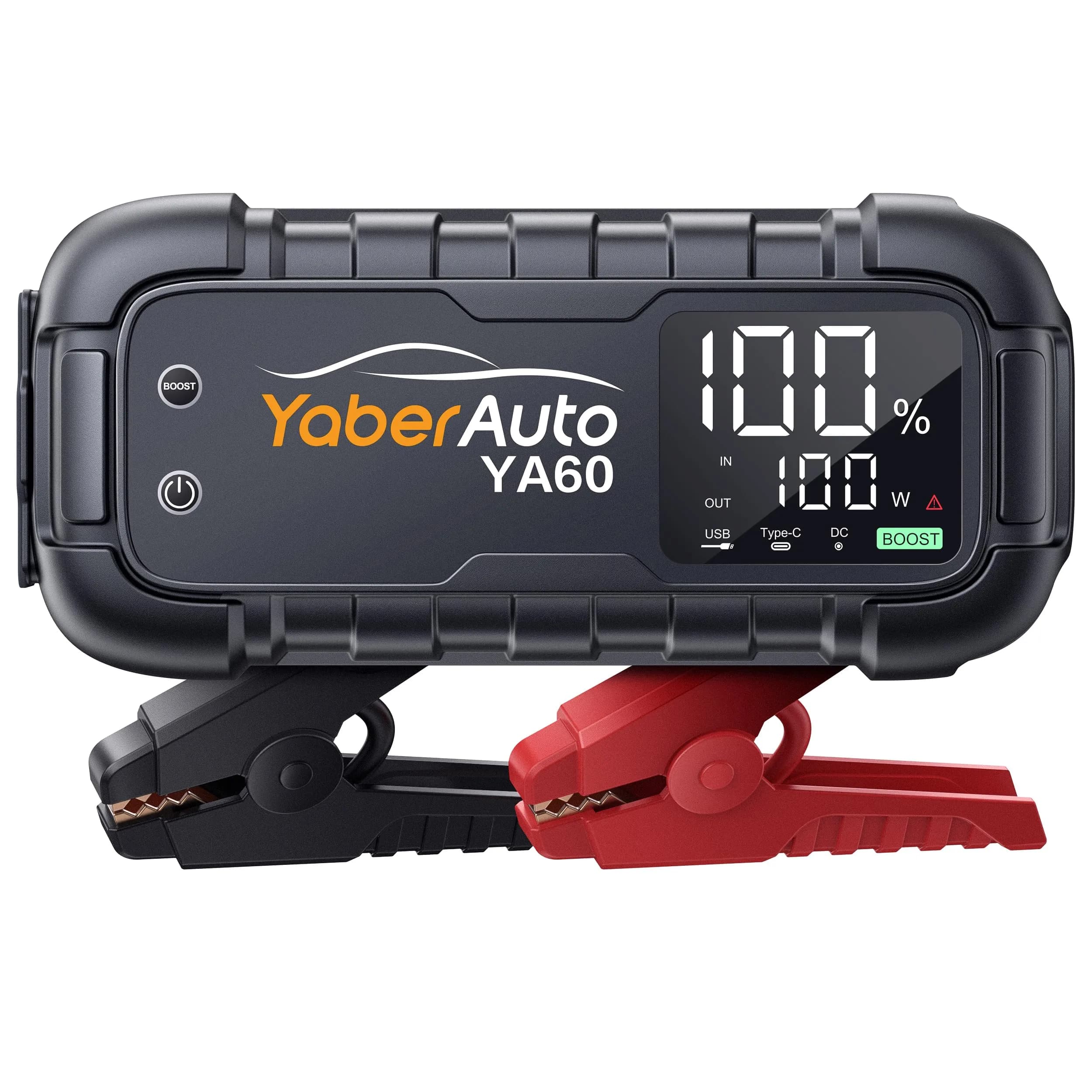 YaberAuto Jump Starter 8000A 99Wh | 65W Fast Charging for All Gas/12.0L Diesel