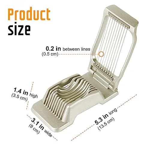 REDSETS Multipurpose Heavy Duty Aluminium Egg Slicer with Stainless Steel Wire | Slices 11 Egg Pieces thumbnail 4
