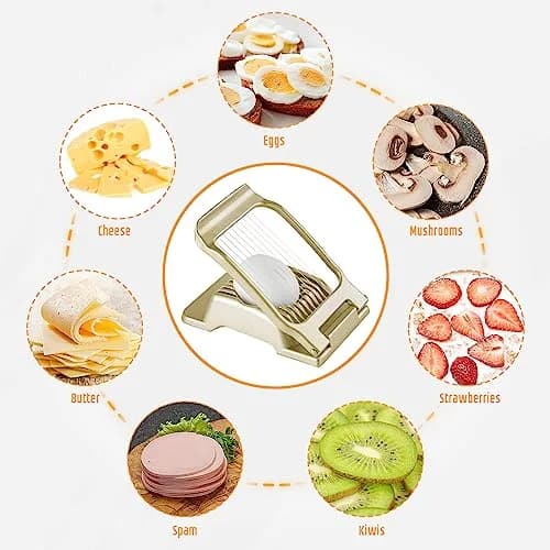 REDSETS Multipurpose Heavy Duty Aluminium Egg Slicer with Stainless Steel Wire | Slices 11 Egg Pieces thumbnail 2