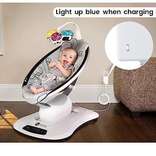 YEAOI 10ft Power Cord for 4moms mamaRoo 4 | 12V 3A Baby Swing Charger, White thumbnail 5
