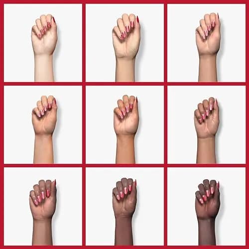 Beetles Glitter Red Gel Nail Polish Wine Red Shimmer 15ml (0.5 Fl Oz) | 10-Free Formula thumbnail 4