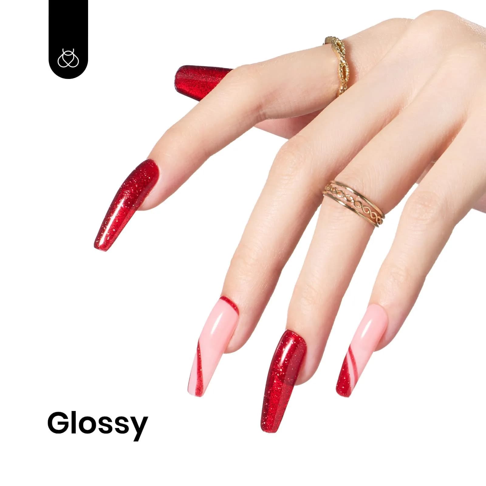 Beetles Glitter Red Gel Nail Polish Wine Red Shimmer 15ml (0.5 Fl Oz) | 10-Free Formula - view 5