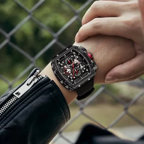 MF MINI FOCUS Men's Chronograph Watch 42mm (1.65 inches) | Water Resistant Luminous Quartz Wristwatch thumbnail 3