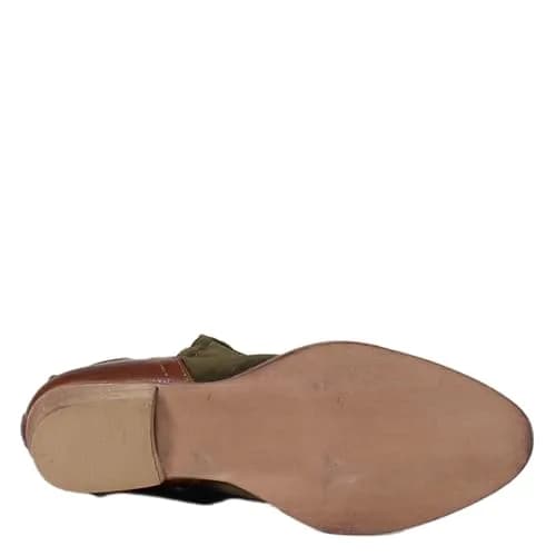 Diba True Stop By Pull On Round Toe Casual Boots Ankle Low Heel 8 US | Green, 1.5-inch Heel, Suede & Leather thumbnail 7