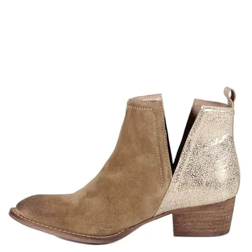 Diba True Stop By Metallic Pull On Casual Boots 9.5 M | Ankle Low Heel 1-2" with Western Flair thumbnail 8