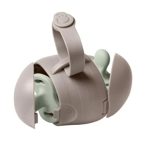 Ubbi On-The-Go Dual Pacifier Holder with Strap, Taupe | Keeps Pacifiers Clean & Organized thumbnail 1