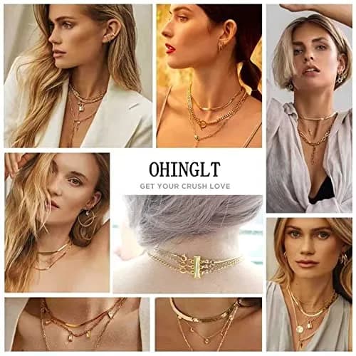 OHINGLT Magnetic Necklace Layering Clasps - 4 Piece Set (2x 15mm, 2x 20mm) - Gold & Silver Plated Brass thumbnail 4