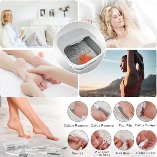UNIFULL Collapsible Foot Spa Bath with Heat, Remote Control, Shiatsu Rollers & Bubble Jets for Relaxation thumbnail 5